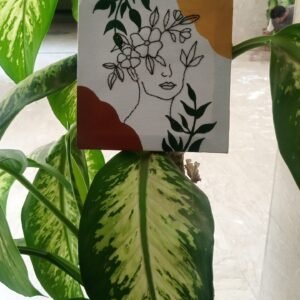 Hand embroidered canvas